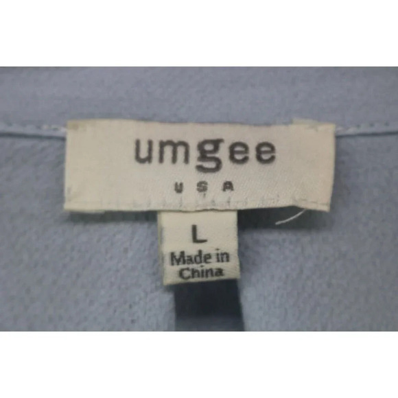 Umgee Light Blue Huge Dolan Balloon Sleeves Top-Size Large-Boho-Cottagecore - Picture 6 of 10